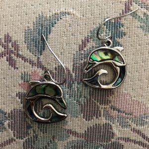 Enameled Dolphin Earrings